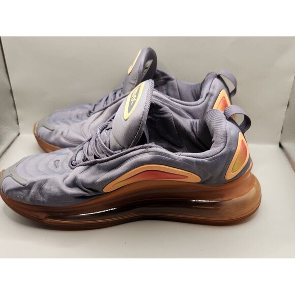 Nike Air Max 720 Size 7Y Gunsmoke Gray Fuel Orange Athletic Shoes (AQ3196-004)